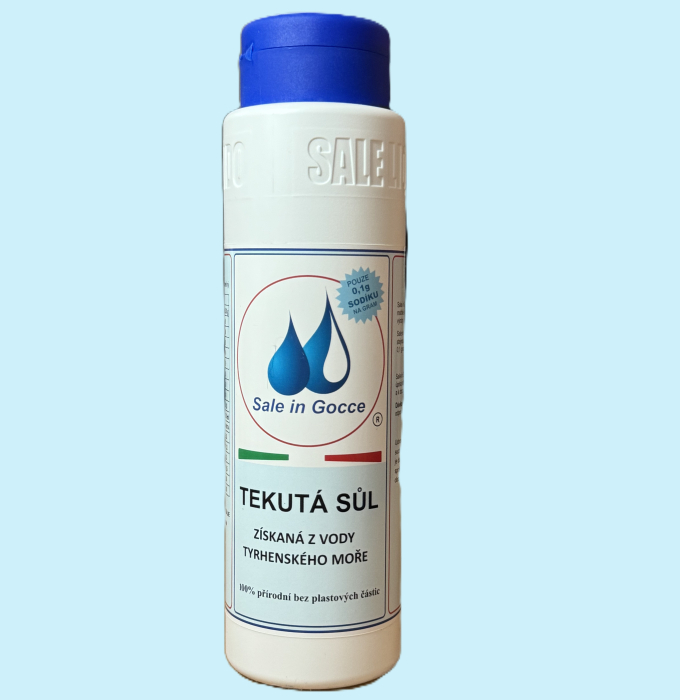 Sale in Gocce - 100% přírodní tekutá mořská sůl s 0,1g sodíku - 450g